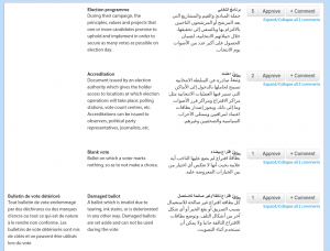 Screenshot of the Lexicon